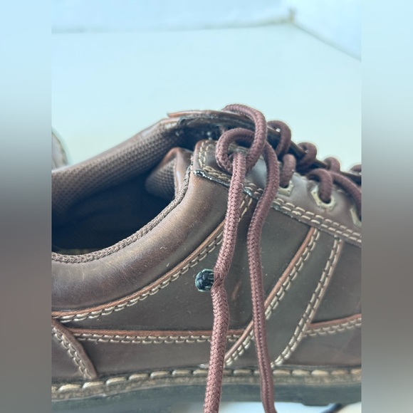 Vintage 90s Y2K Lower East Side Brown Chunky Platform Lace Up Oxford Shoes 7.5 - Picture 8 of 11